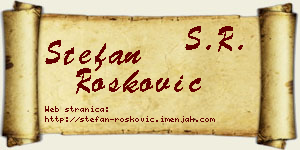Stefan Rošković vizit kartica